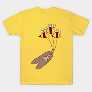 Sloth and Bumble Bees T-Shirt